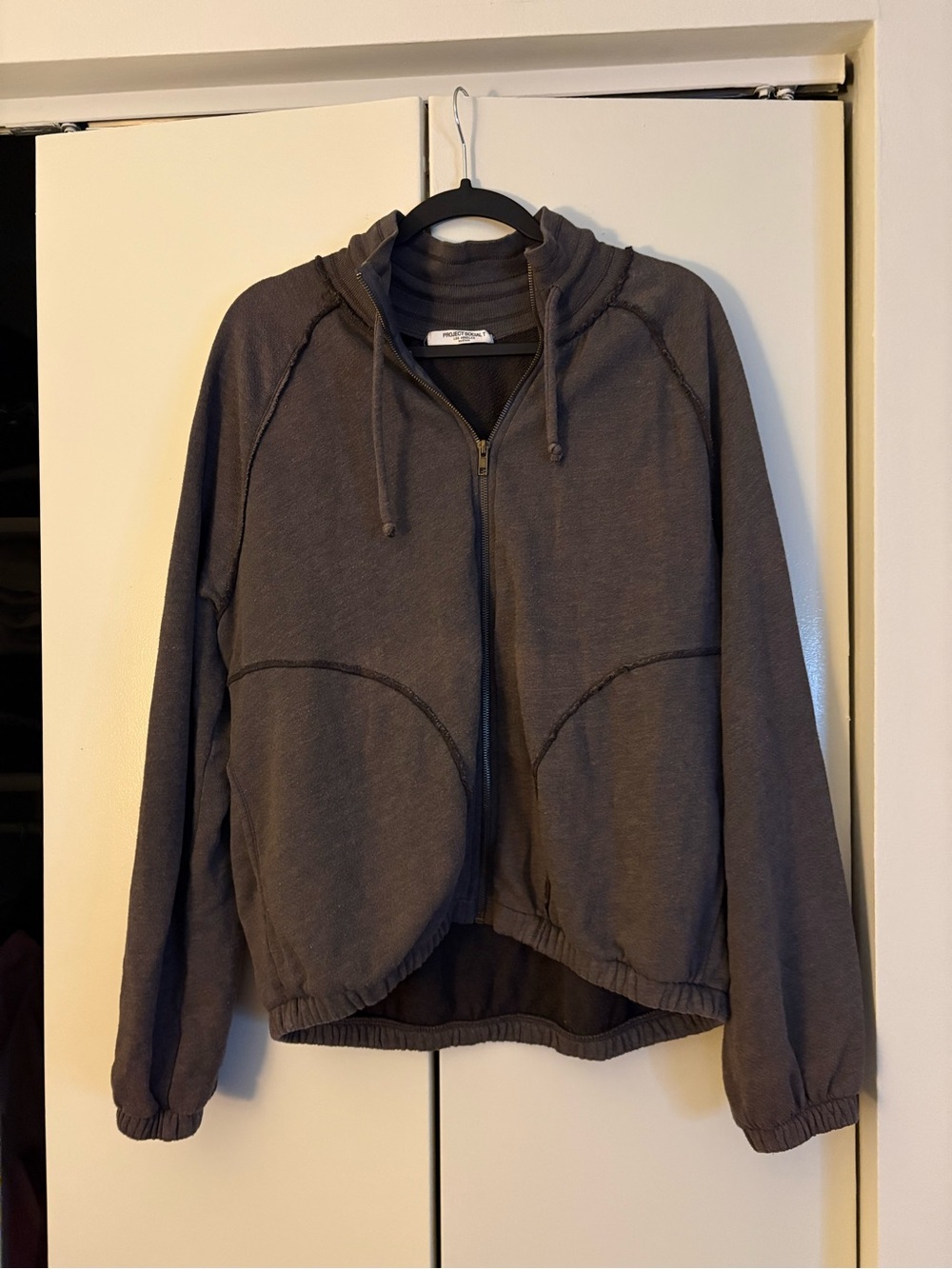 Project Social T Dark Gray Hooded Zip Up Jacket